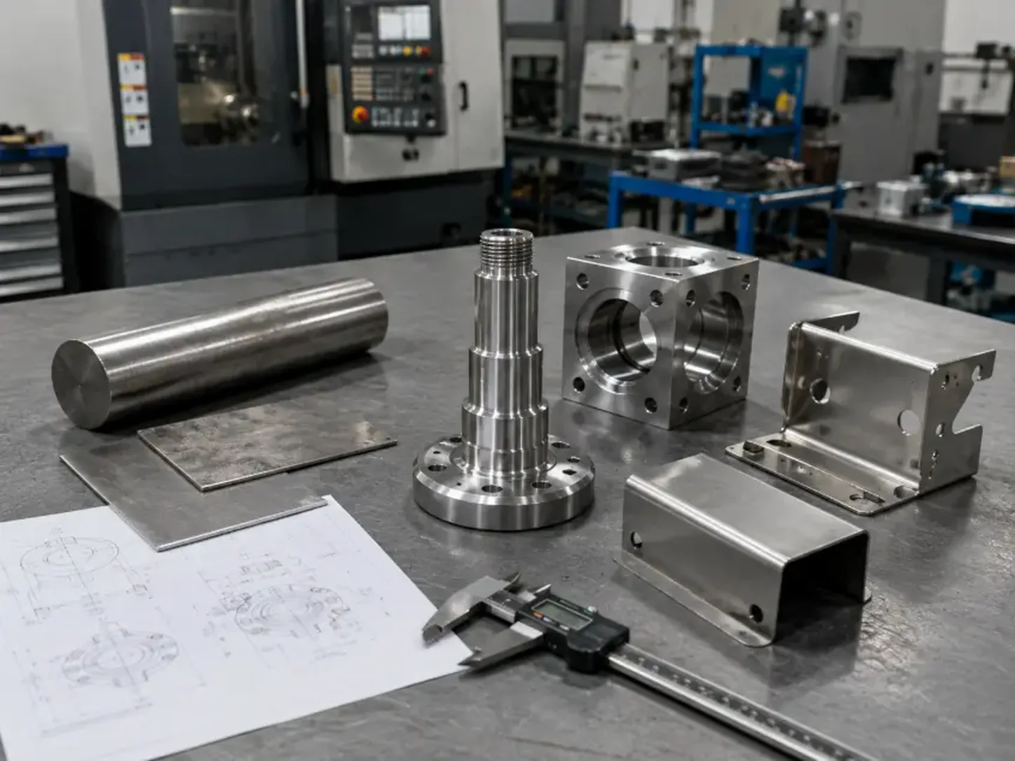 Stainless steel stock, machined components and formed parts for material selection